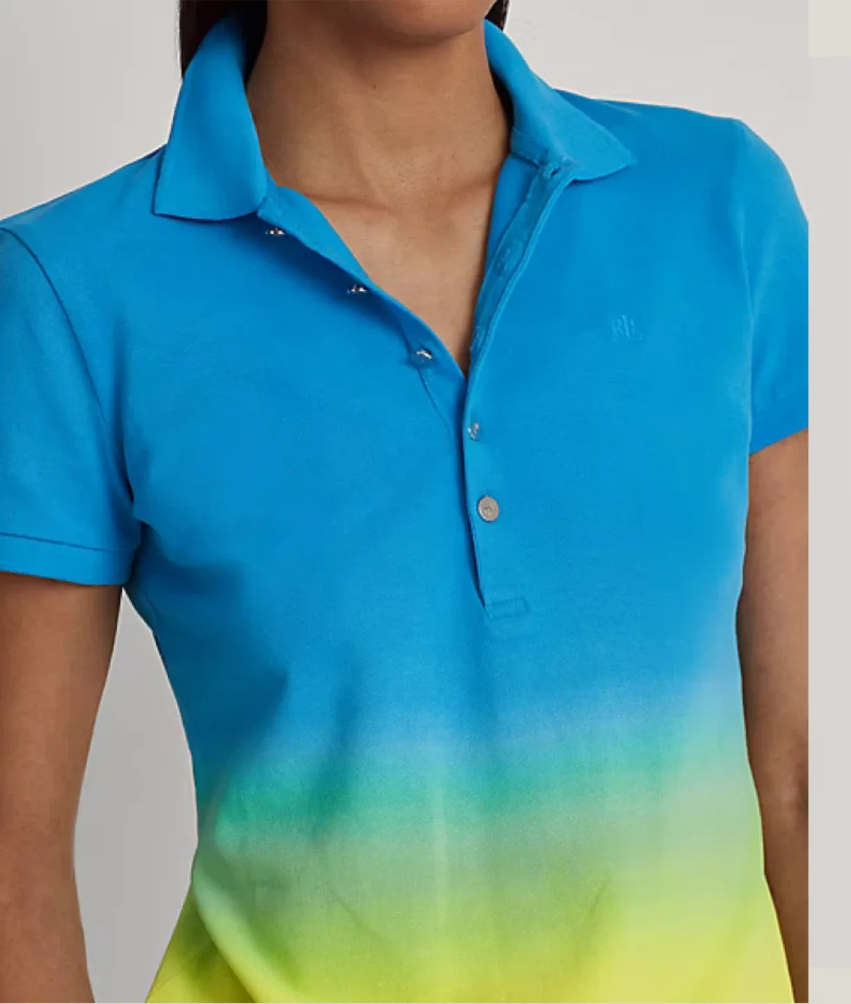 NWT Ralph Lauren Dip-Dyed Hombre Polo Shirt Petite Small PS image indicator(2)