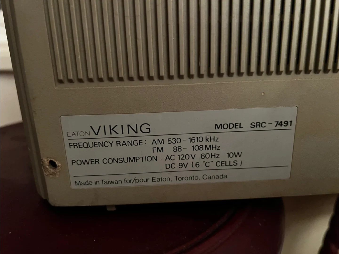 Eaton Viking SRC-7491 AM/FM Stereo Cassette Recorder image indicator(3)