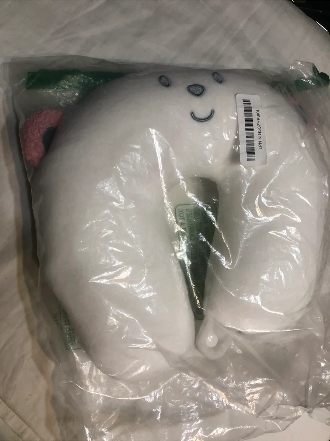 New White Bear Neck Pillow