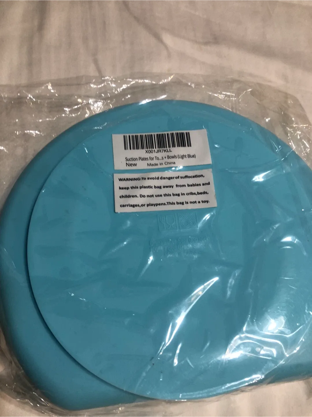 New Suction Plates silicone for Toddlers - Light Blue image indicator(4)