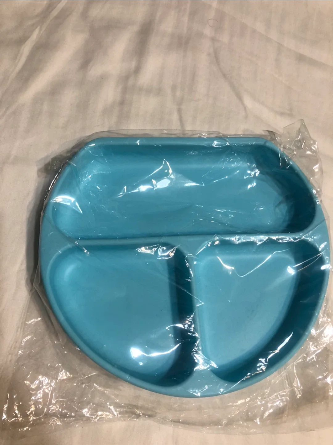 New Suction Plates silicone for Toddlers - Light Blue image indicator(2)