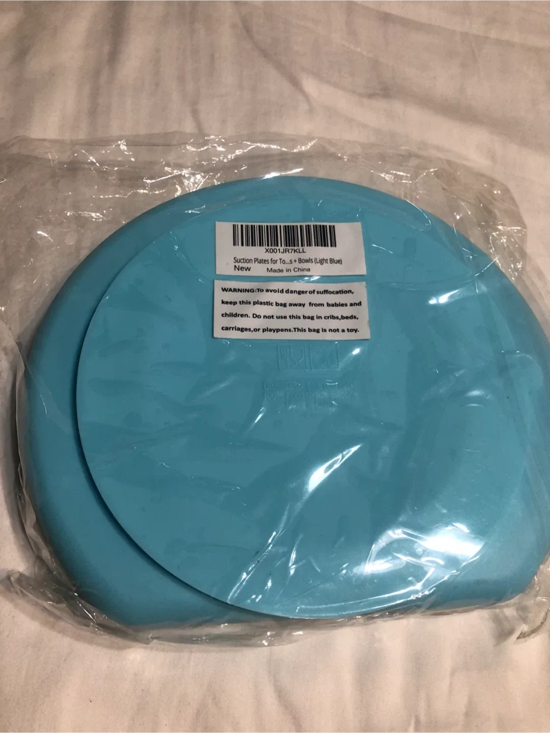 New Suction Plates silicone for Toddlers - Light Blue image indicator(6)