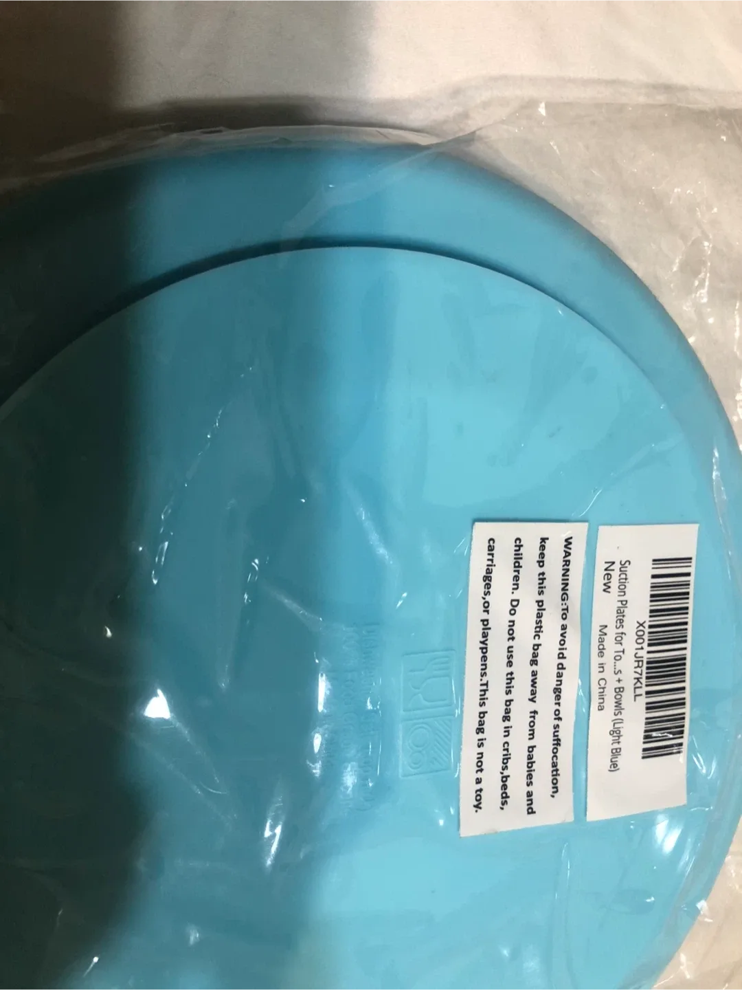 New Suction Plates silicone for Toddlers - Light Blue image indicator(5)
