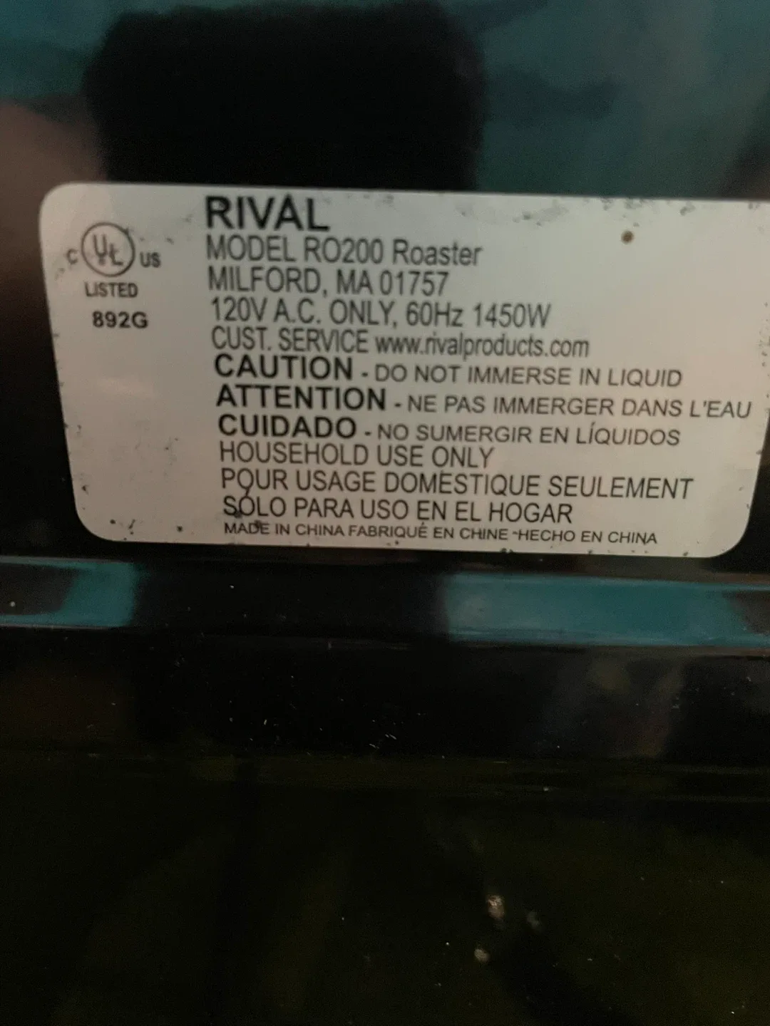 Rival 20 Quart Programmable Roaster Oven image indicator(10)