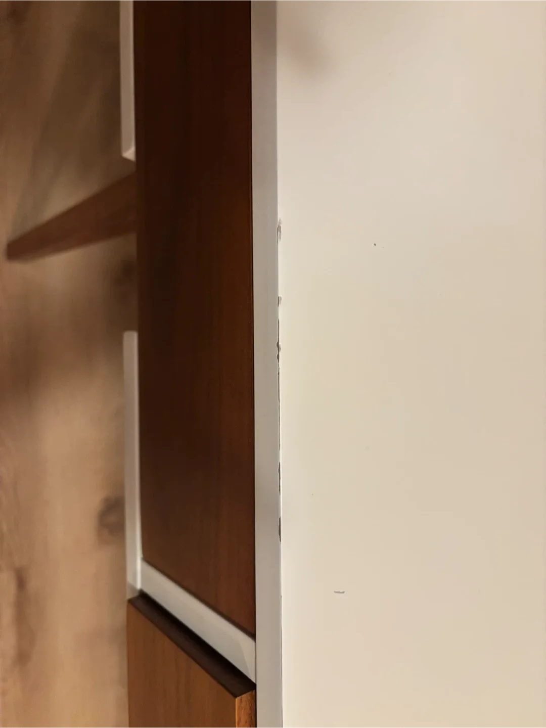 Mid-Century Modern White & Wood Desk image indicator(5)