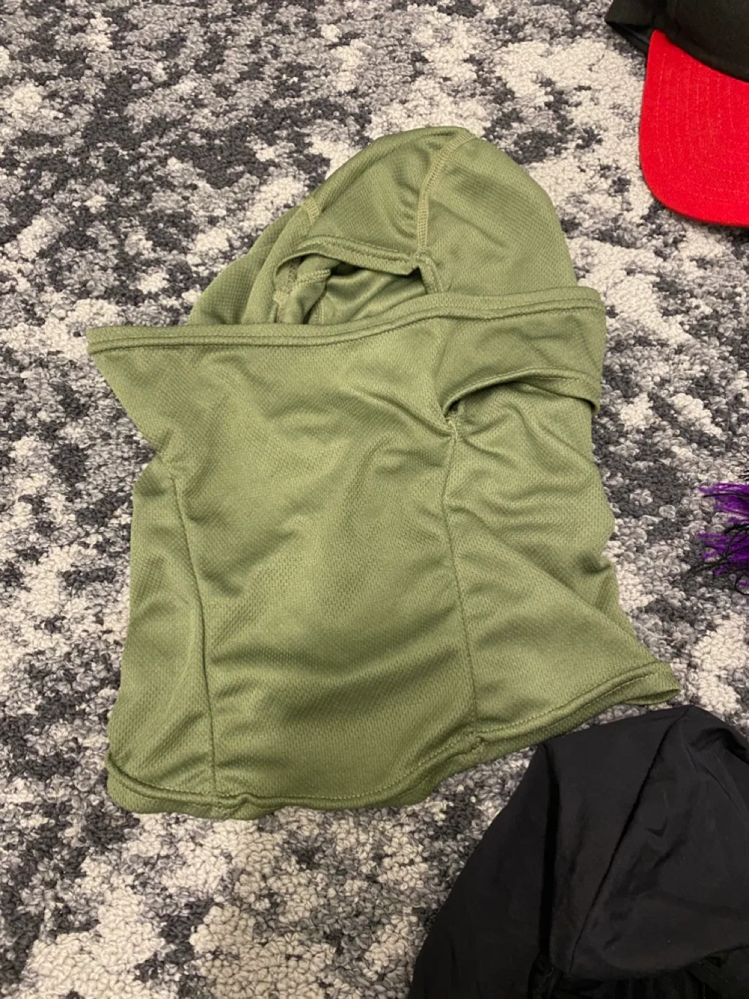 Purple ski mask falcons snap back white nike belt green ski mask image indicator(3)