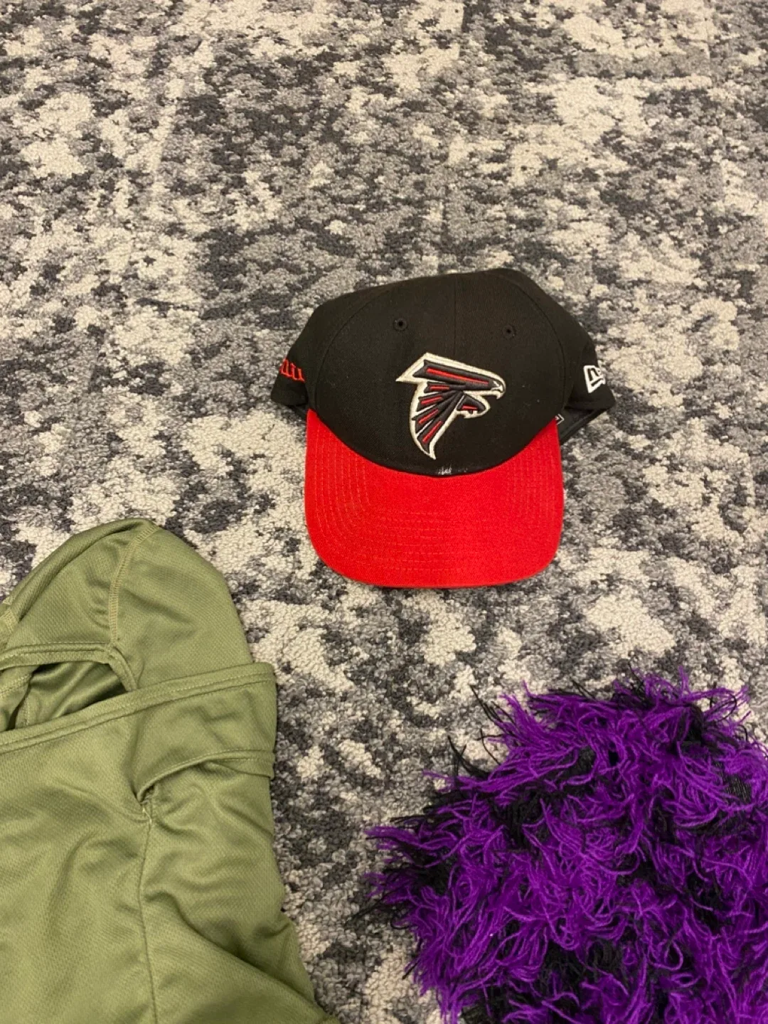 Purple ski mask falcons snap back white nike belt green ski mask image indicator(7)