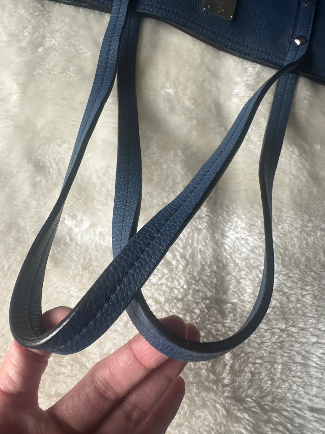 MCM Blue Leather Tote Bag - photo 5