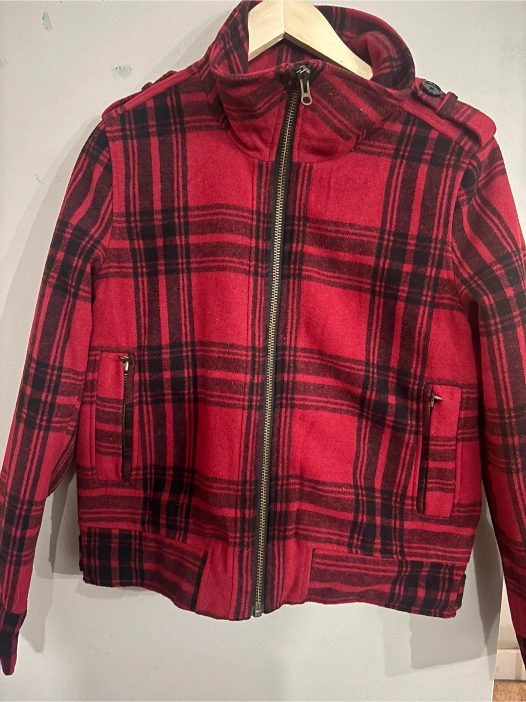 Joe Fresh Red Plaid Jacket - Size M