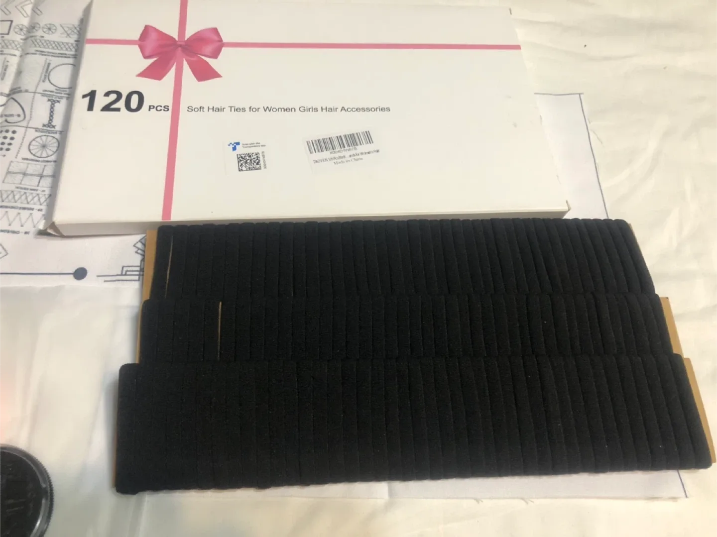 TAOYIN 120 Pcs Soft Black Hair Ties - New image indicator(6)