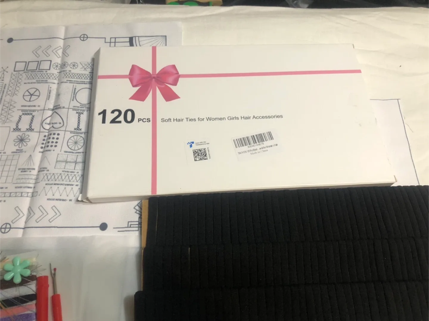 TAOYIN 120 Pcs Soft Black Hair Ties - New