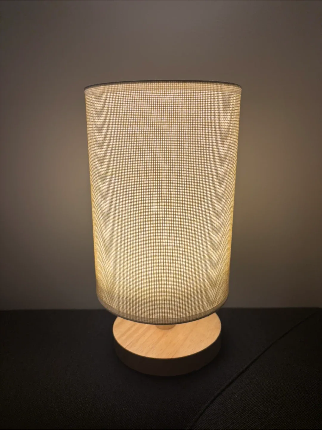 Table Lamp with Wood Base
