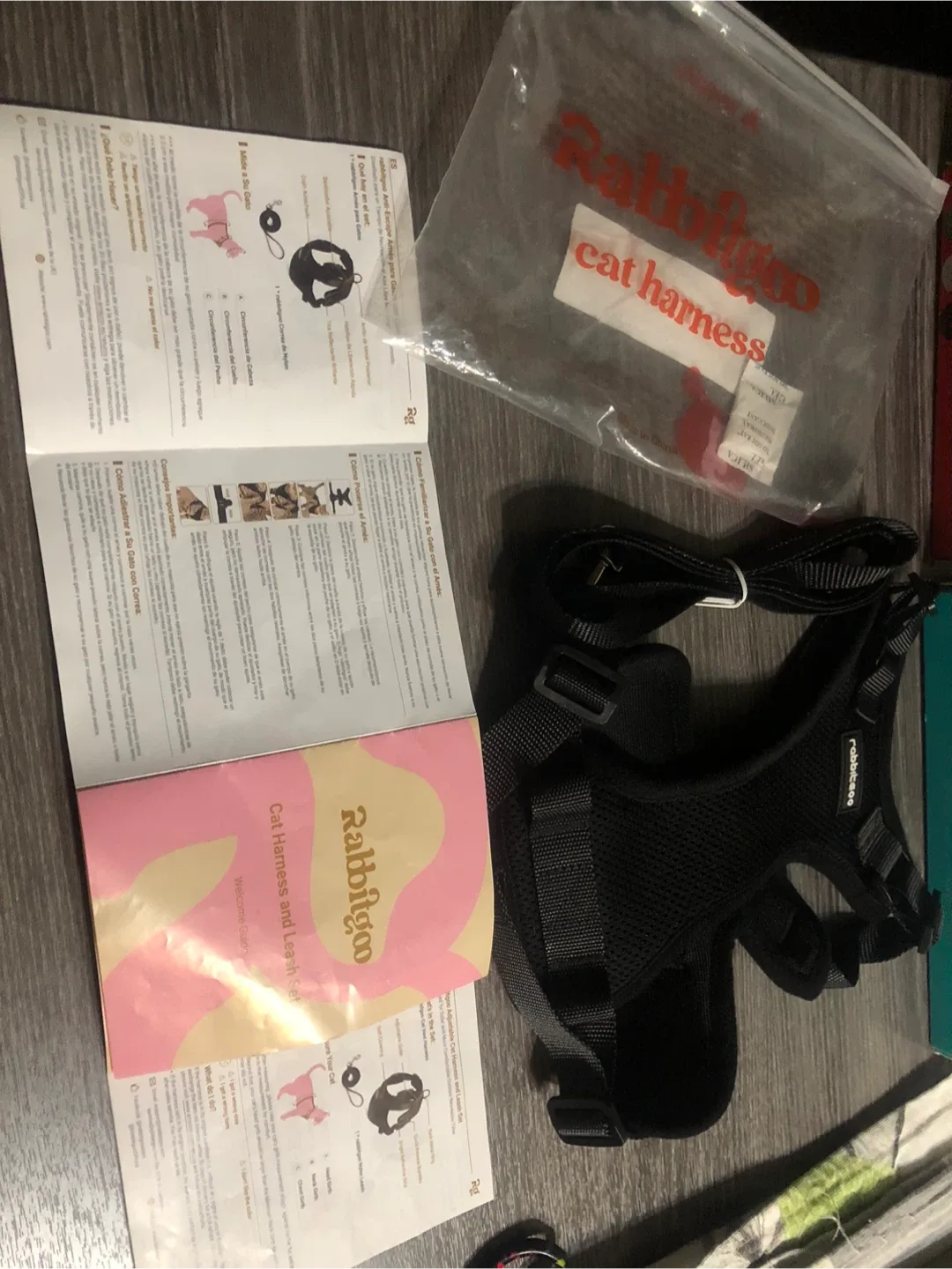 Rabbitgoo Cat Harness & Leash - Black image indicator(3)