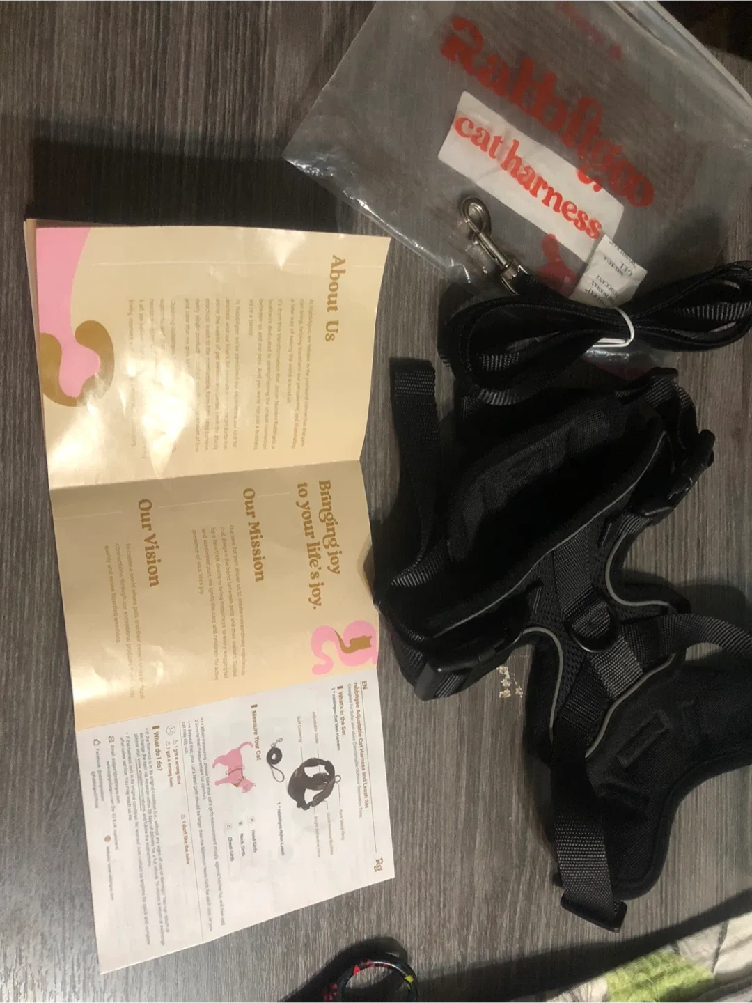 Rabbitgoo Cat Harness & Leash - Black image indicator(4)