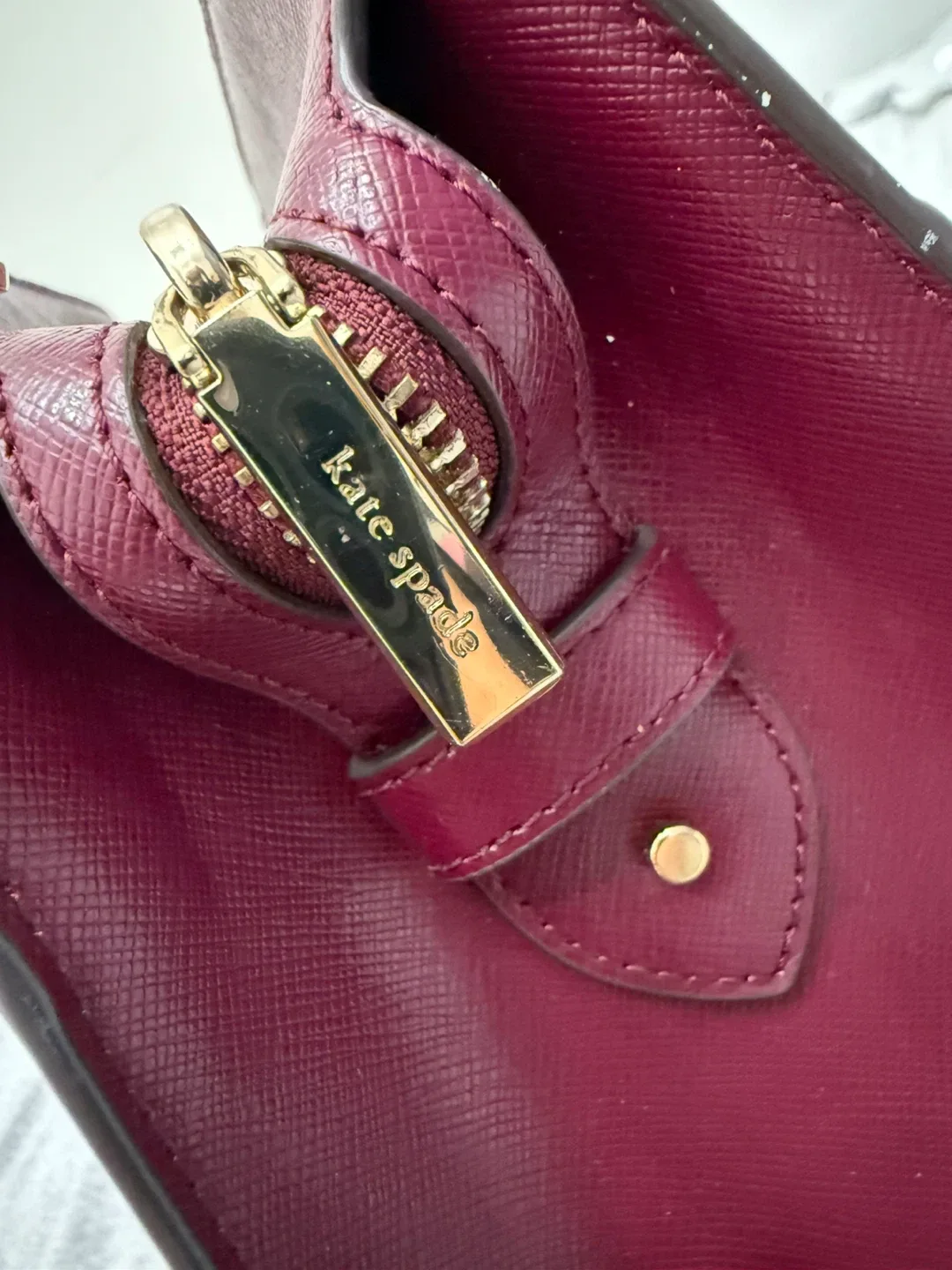Kate Spade Burgundy Satchel image indicator(3)