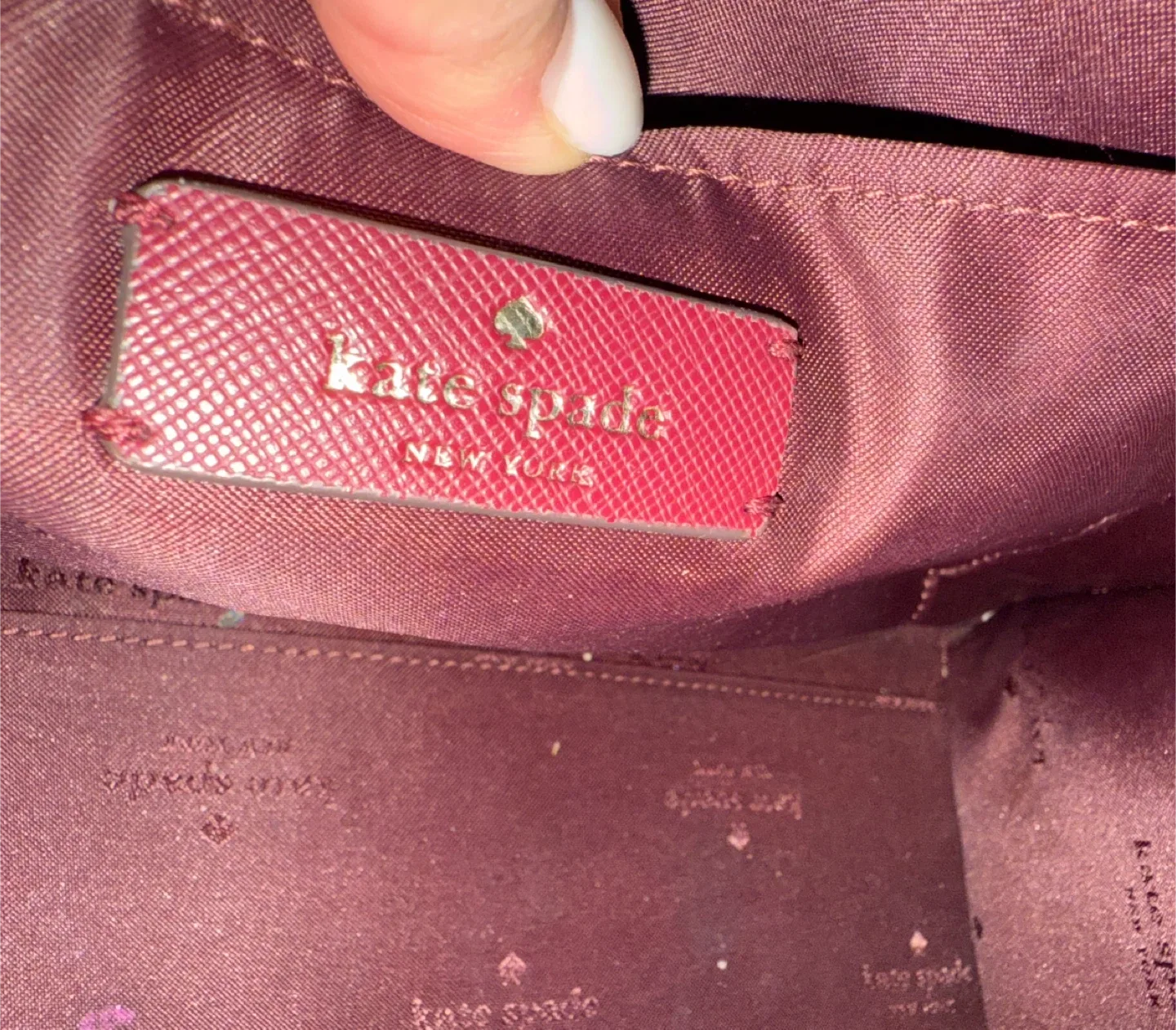 Kate Spade Burgundy Satchel image indicator(4)