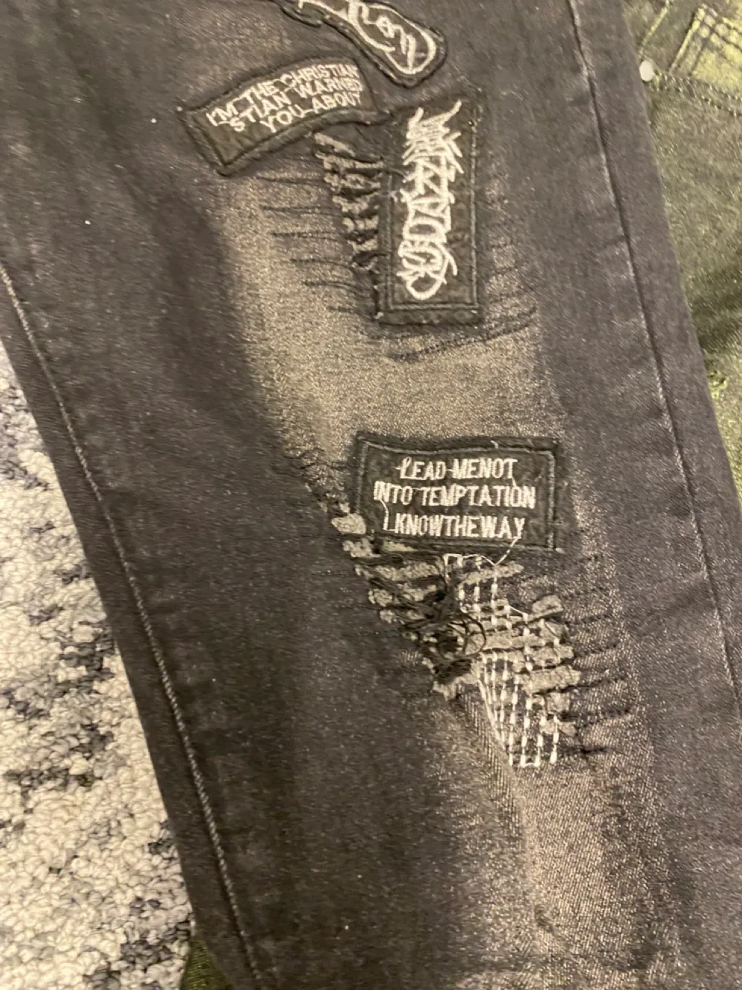 Distressed Jeans with Patches image indicator(5)