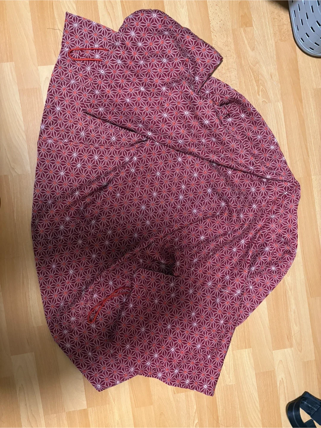 Red Patterned Kimono jacket(Haori) image indicator(4)