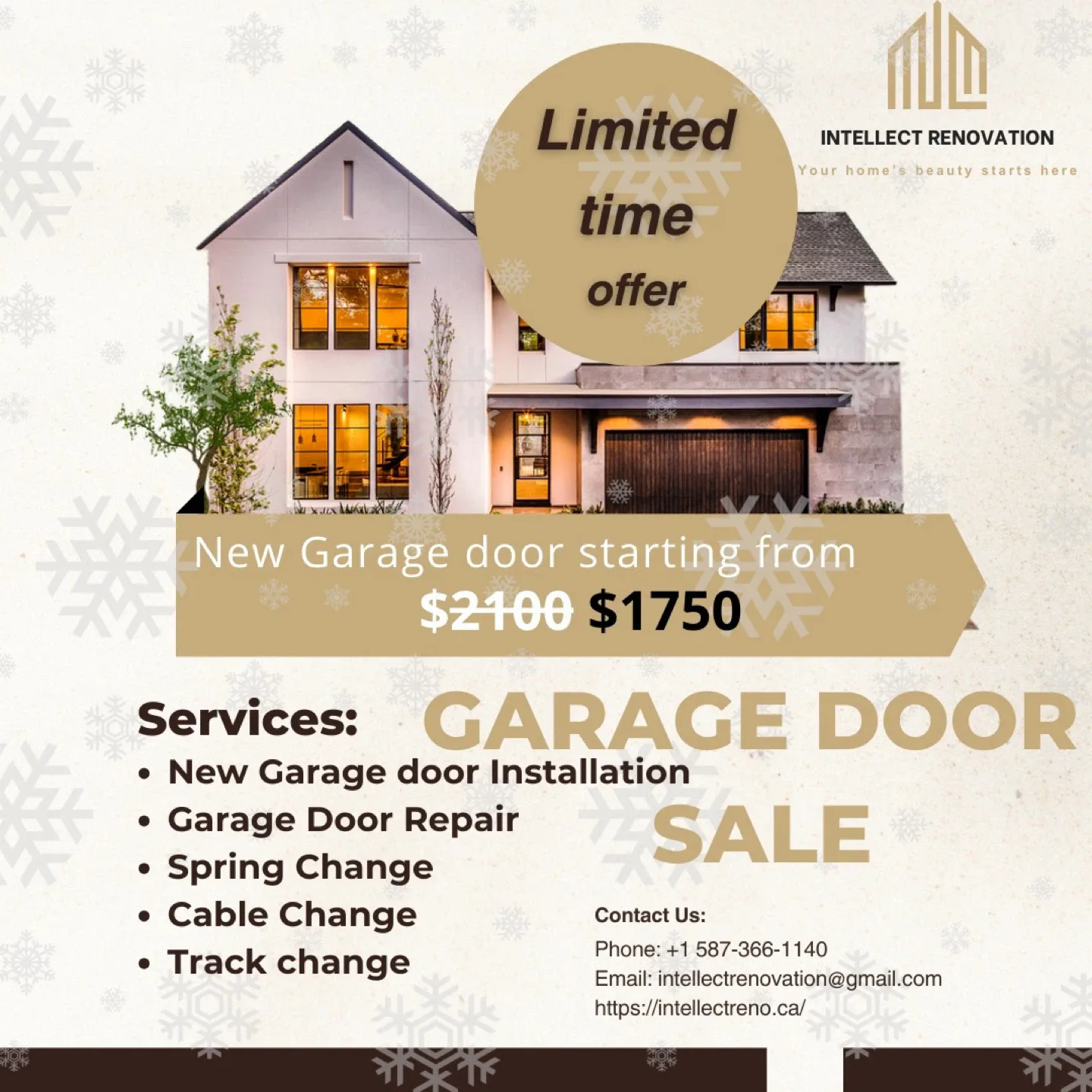 Intellect Renovation Garage Door Services - Limited Time Offer!