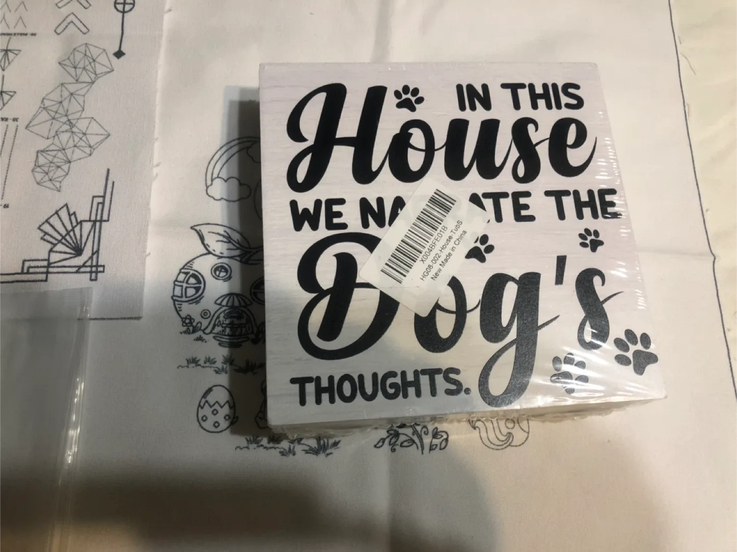 New In This House Dog's Thoughts Decor image indicator(5)