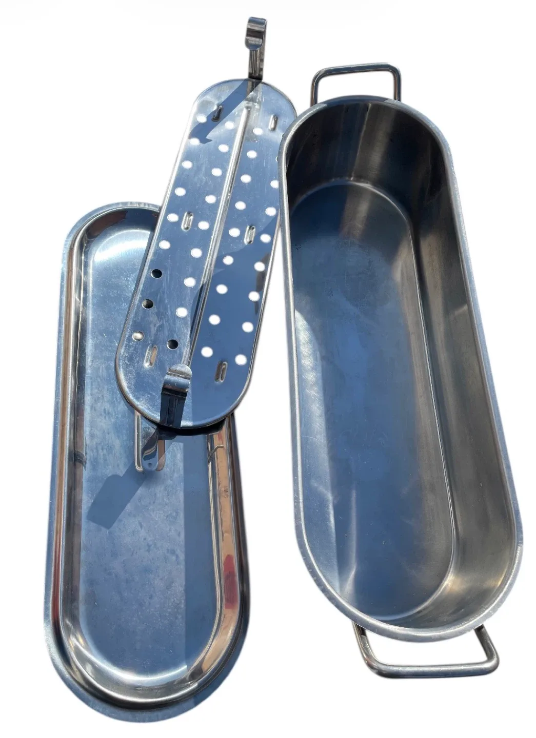 🐟 Stainless Steel 3-Piece Fish Poacher – HIMARK Cookware image indicator(6)