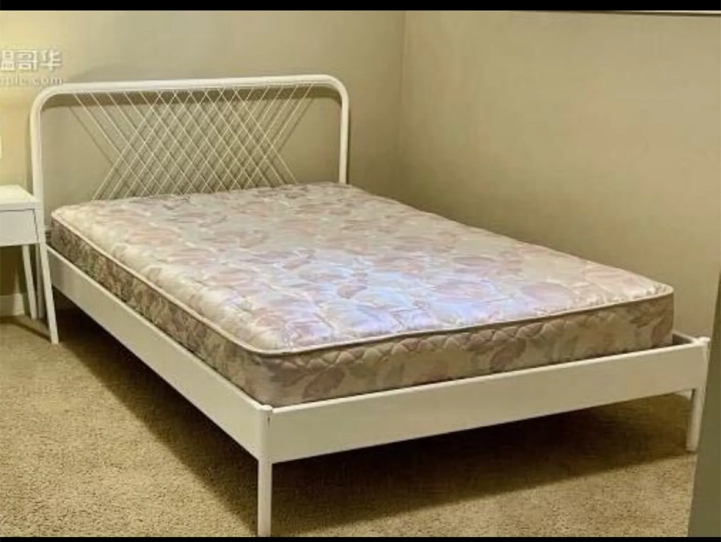 White Metal Bed Frame