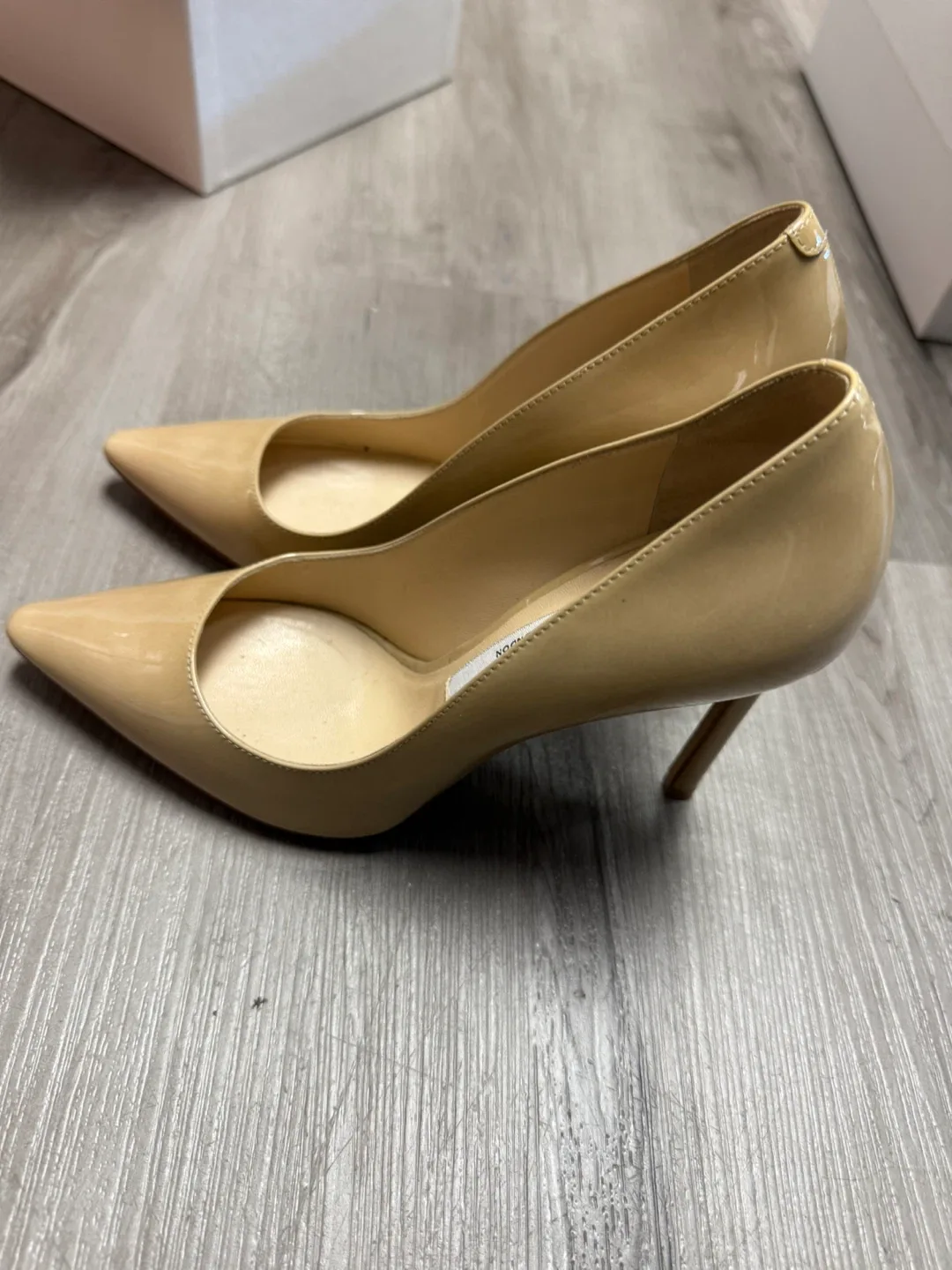 Jimmy Choo Nude Patent Leather Pumps size 36 image indicator(2)
