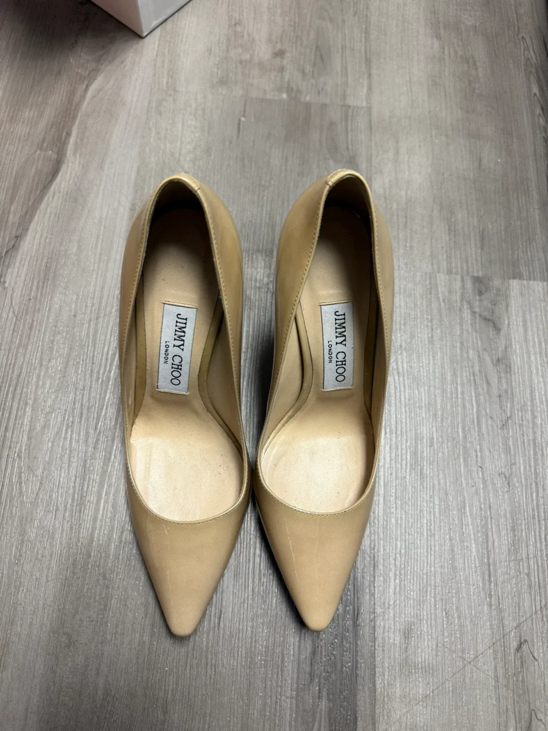 Jimmy Choo Nude Patent Leather Pumps size 36