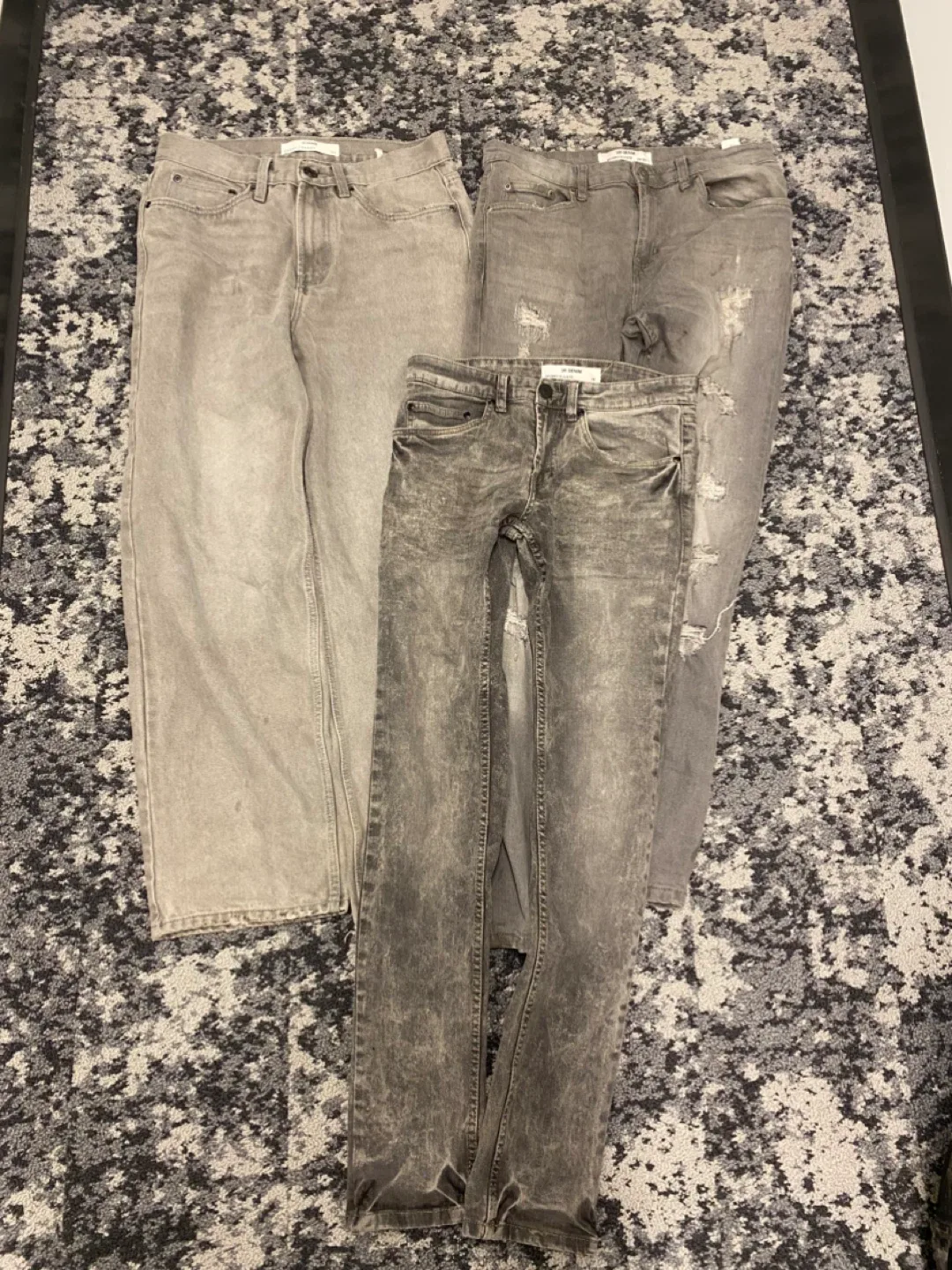 3 pairs of Men's Jeans - Various Styles & Sizes