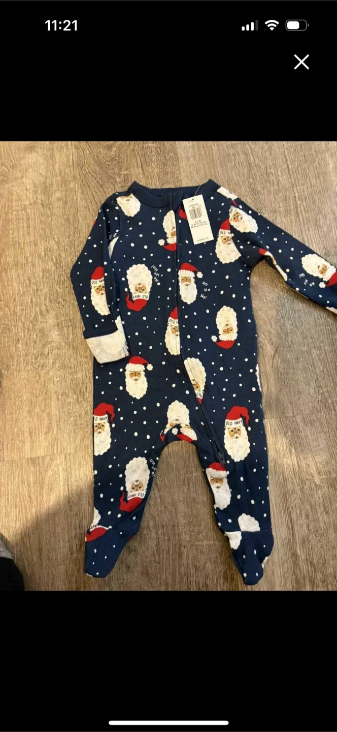 Brand new Old Navy 0-3 months Santa Onesie