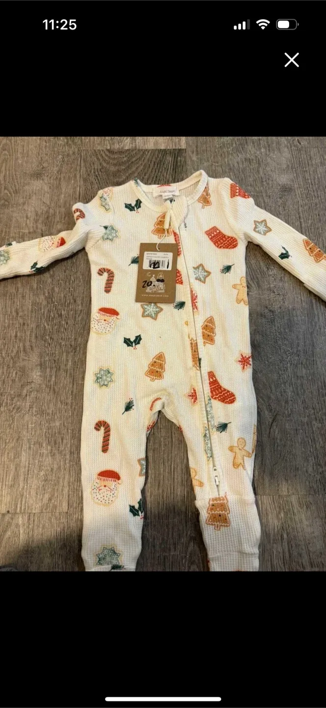 Angel Dear 0-3M Christmas Cookie Onesie - New