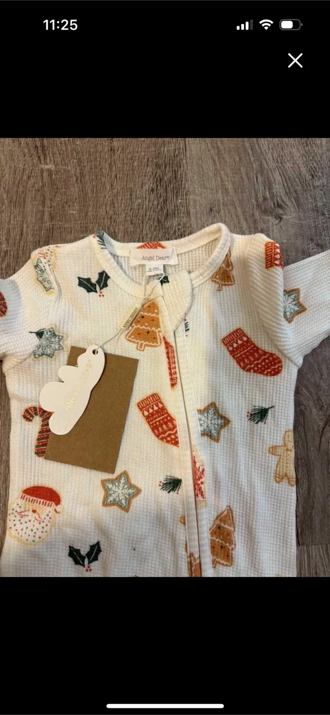 Angel Dear 0-3M Christmas Cookie Onesie - New image indicator(3)