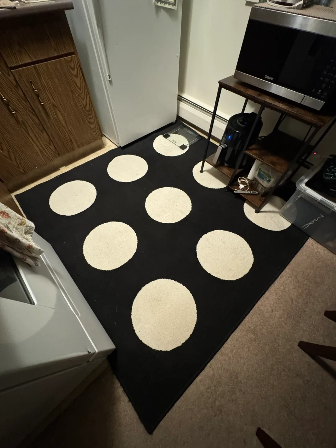 Black & White Polka Dot Area Rug