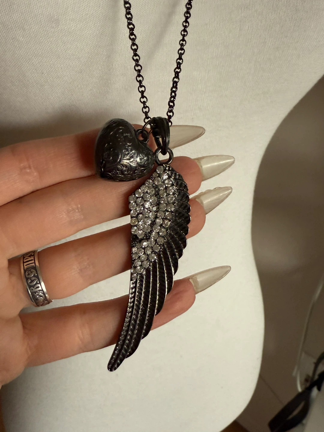 Winged Heart Pendant Necklace - photo 2