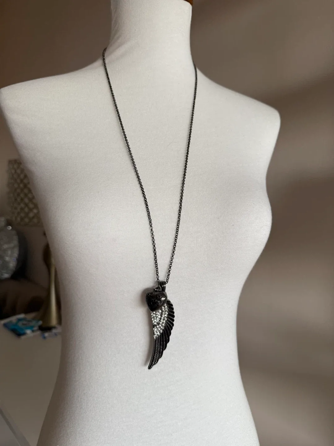 Winged Heart Pendant Necklace