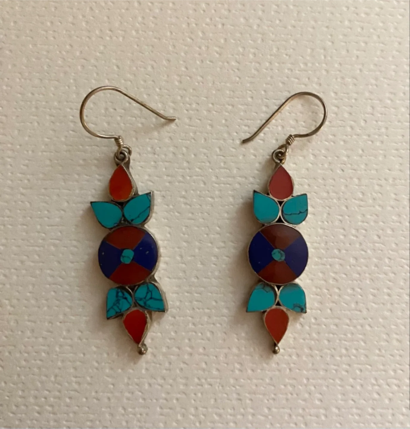 Turquoise & Coral Earrings