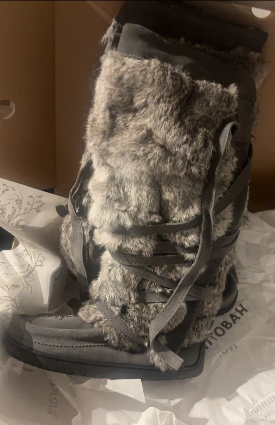 Manitobah Mukluks Gray Boots image indicator(2)