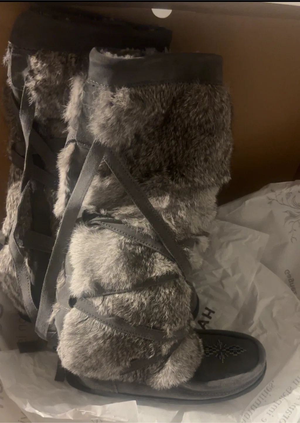 Manitobah Mukluks Gray Boots image indicator(4)