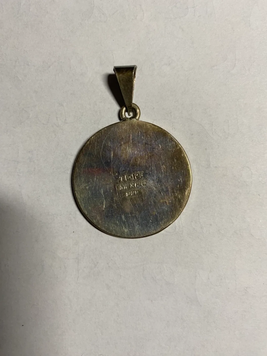 Vintage Sterling Silver & Malachite Mayan Pendant image indicator(2)