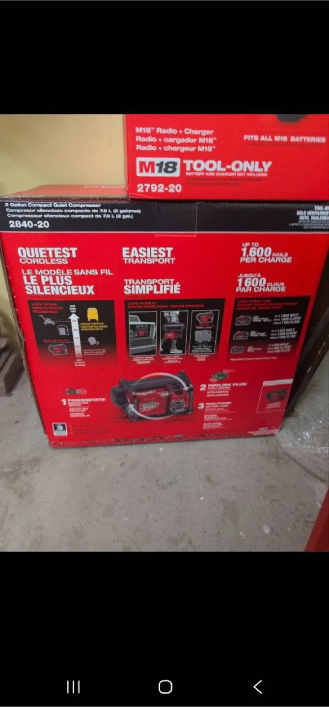Milwaukee M18 2-Gallon Quiet Compressor 2840-20