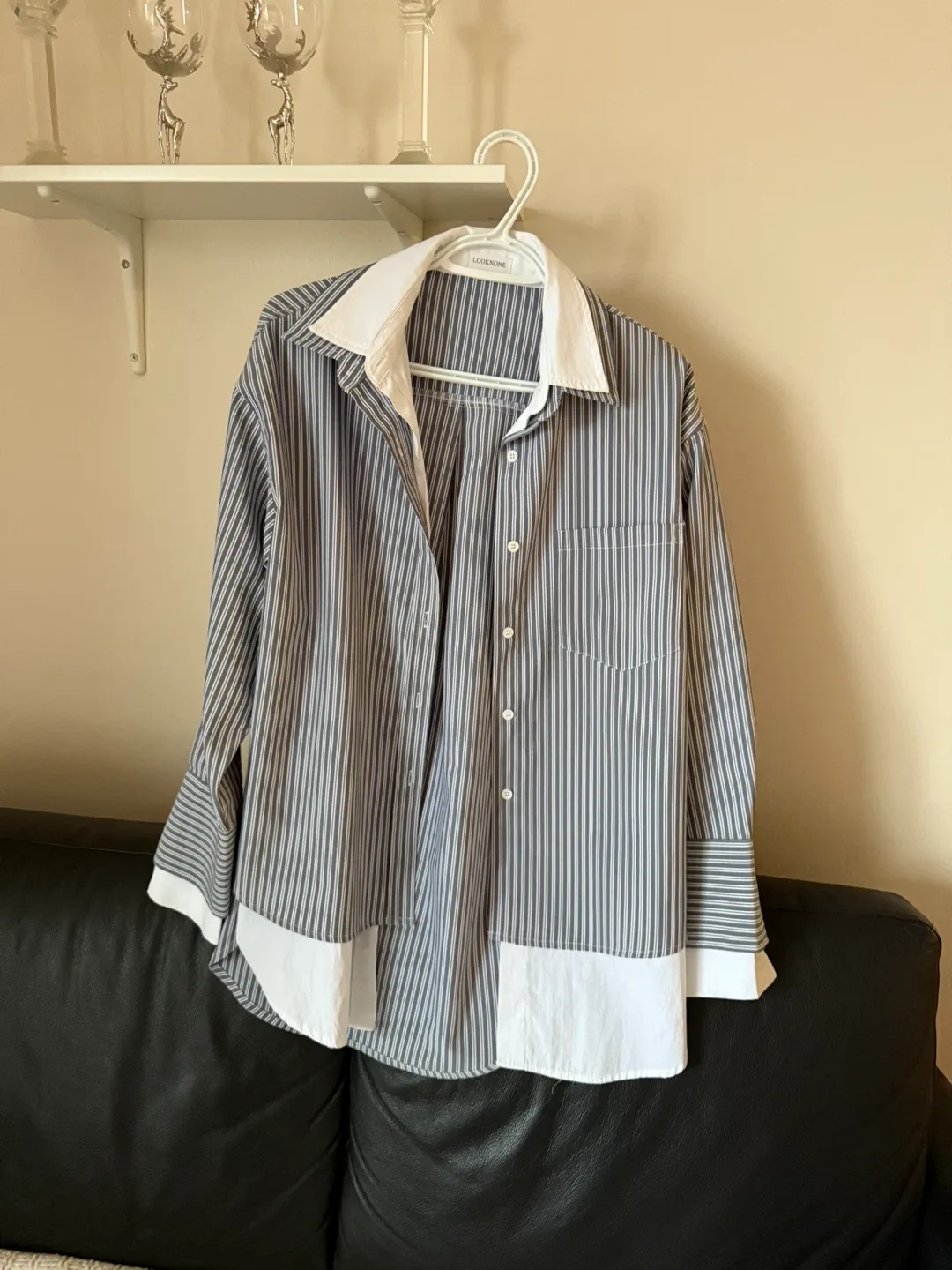 LOOKNONE Striped Oversized Shirt