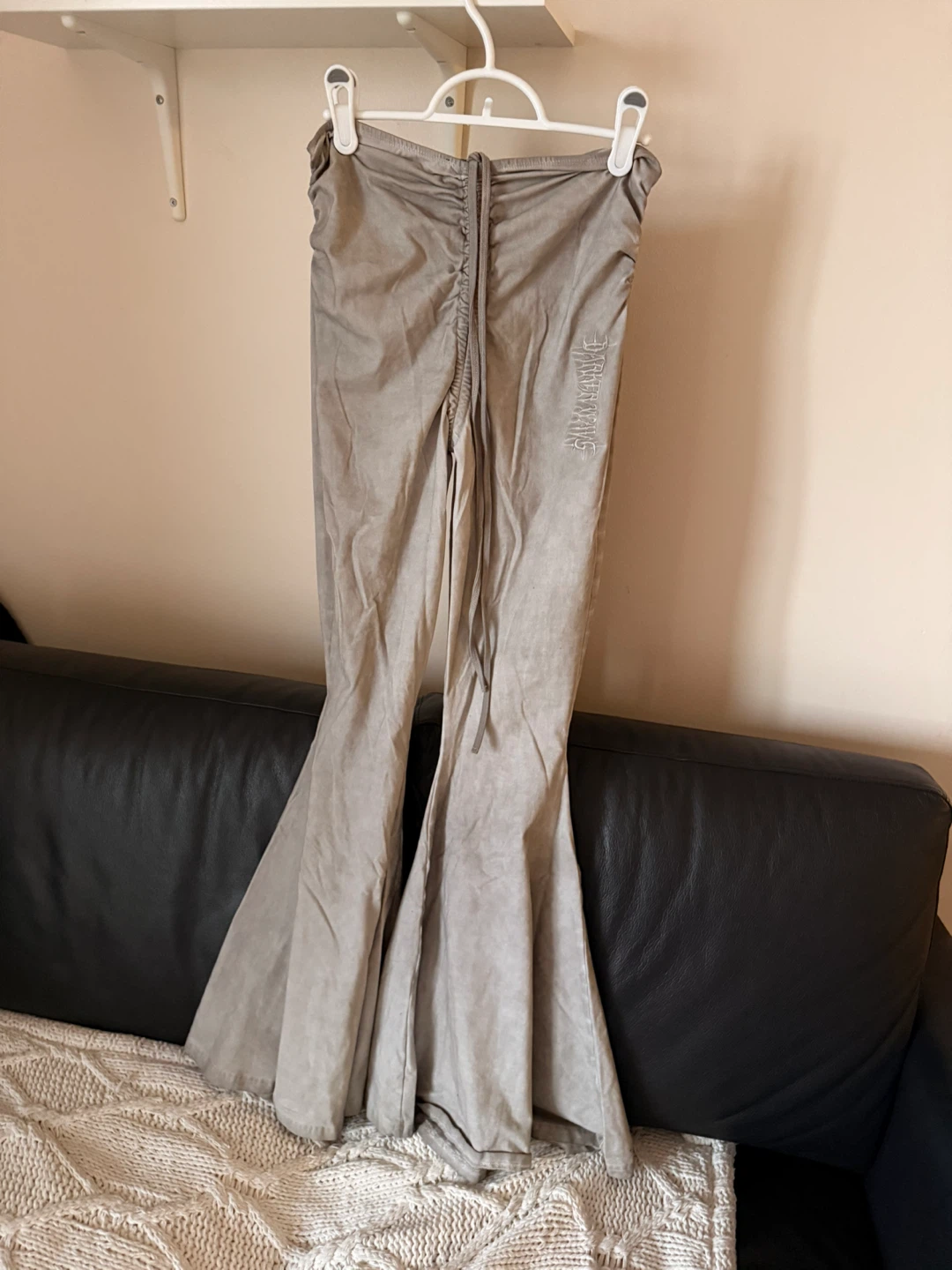 Darker Waves Grey Flare Pants - Size S - photo 2