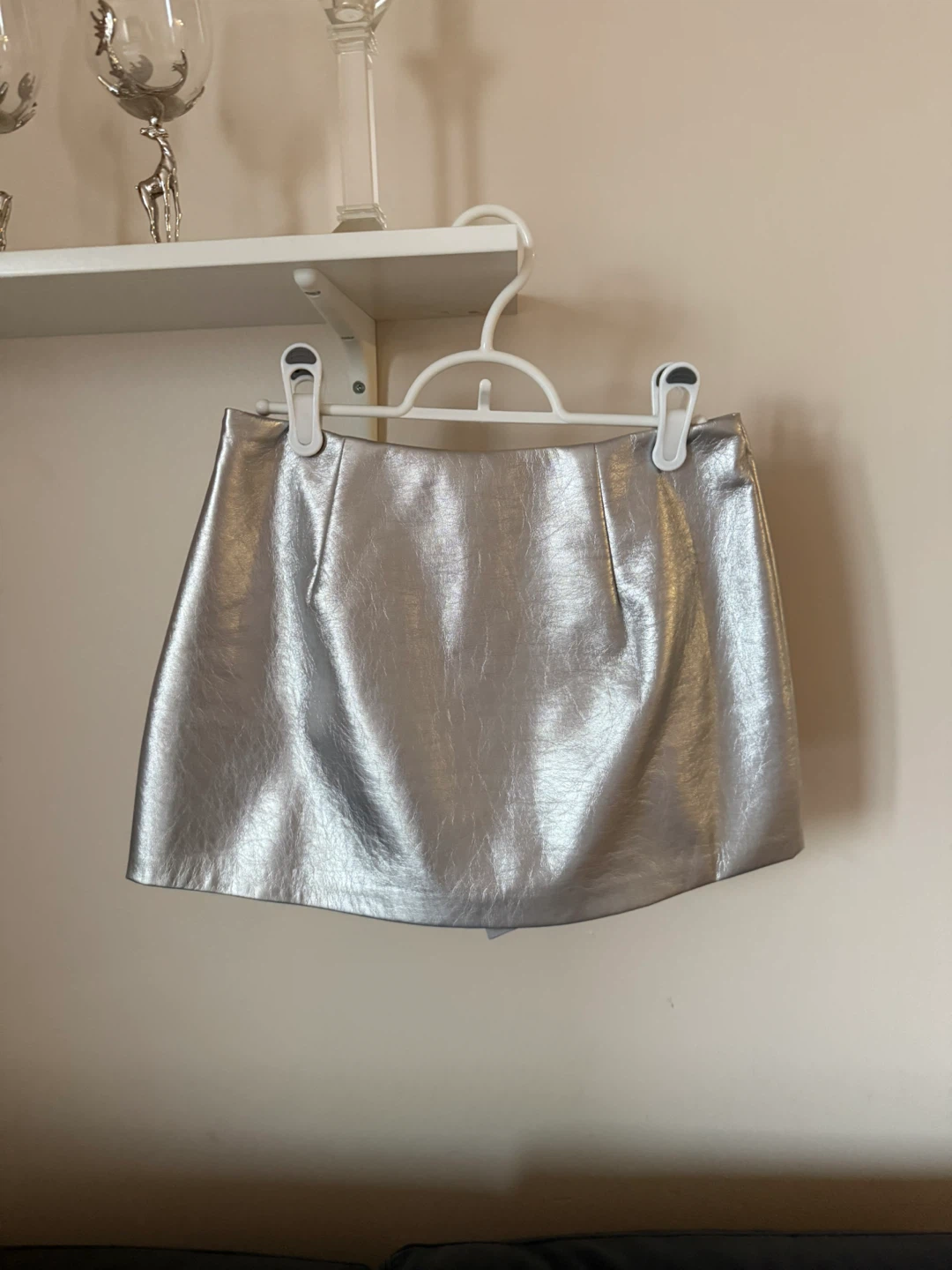 Nia Silver Mini Skirt - Size XS - photo 2