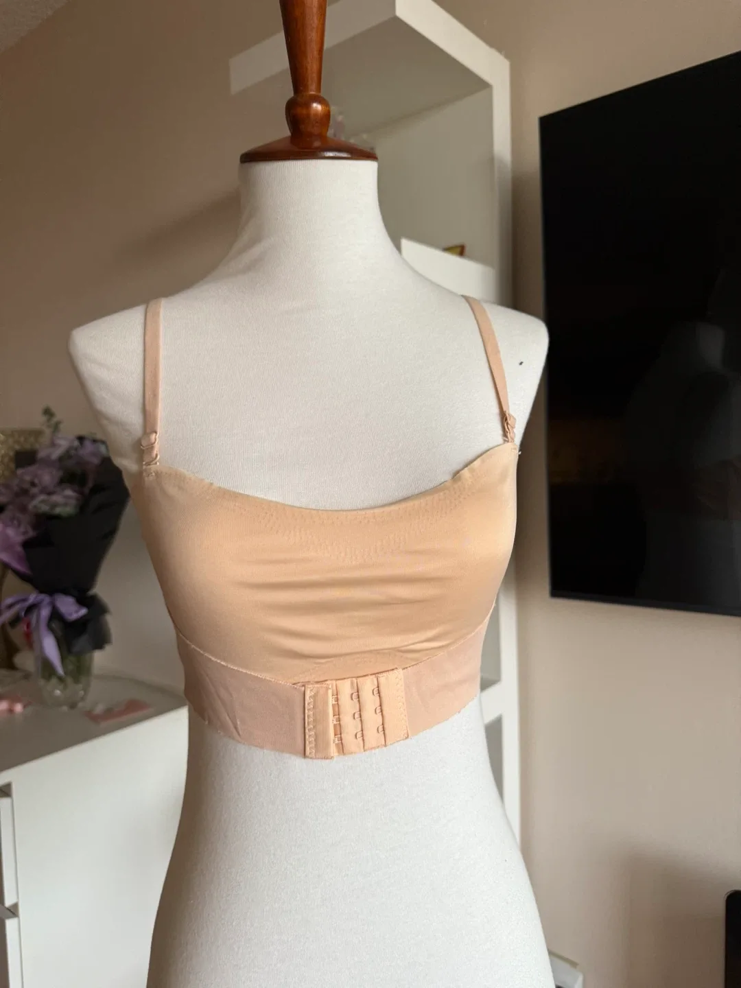 Beige Strapless Bra - Size M