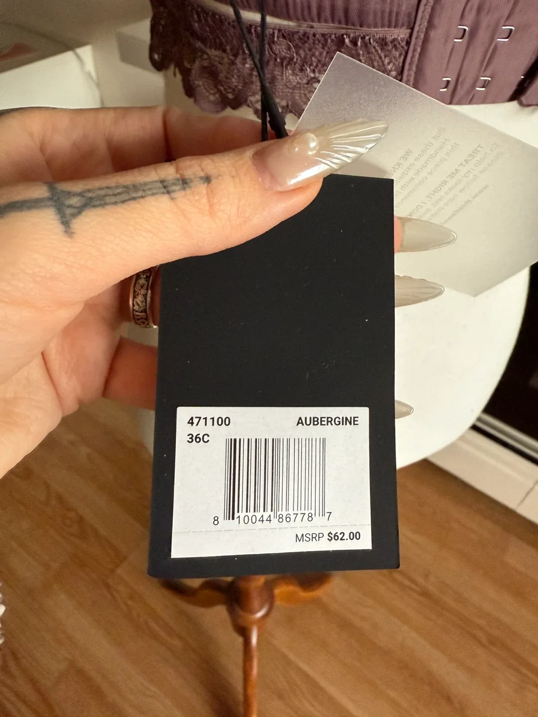 Thistle and Spire Aubergine Bra - Size 36C image indicator(5)