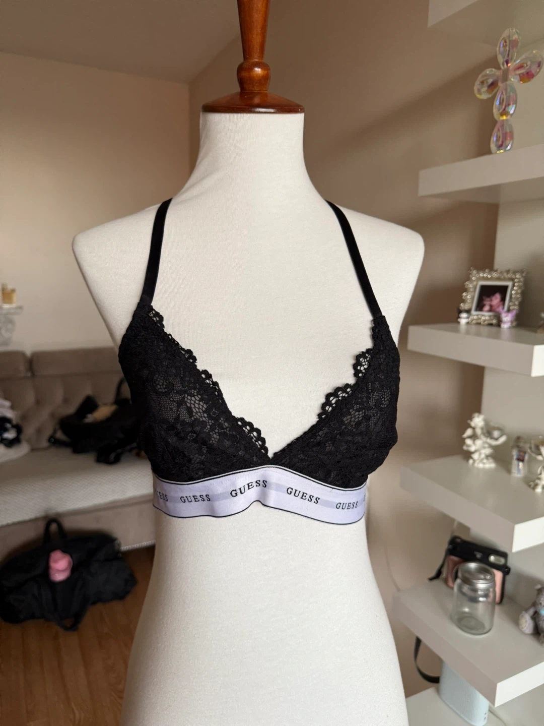 Guess Triangle Bra - M - Jet Black