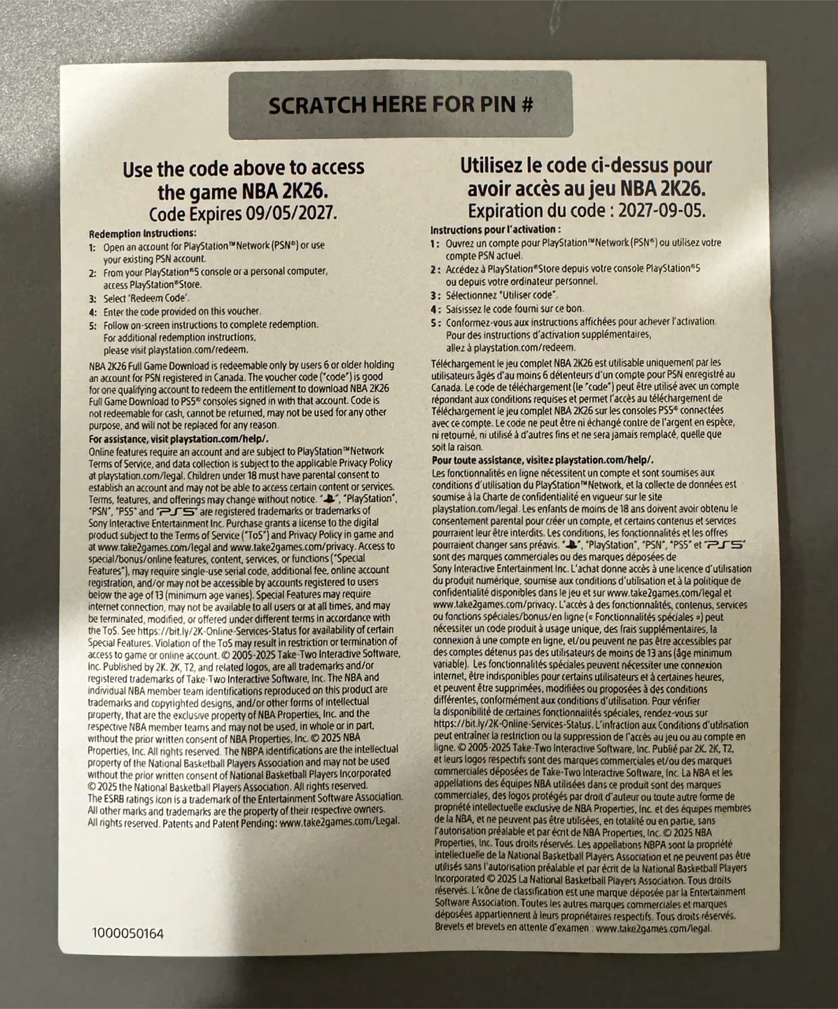 NBA 2K26 PS5 Digital Voucher Code image indicator(2)