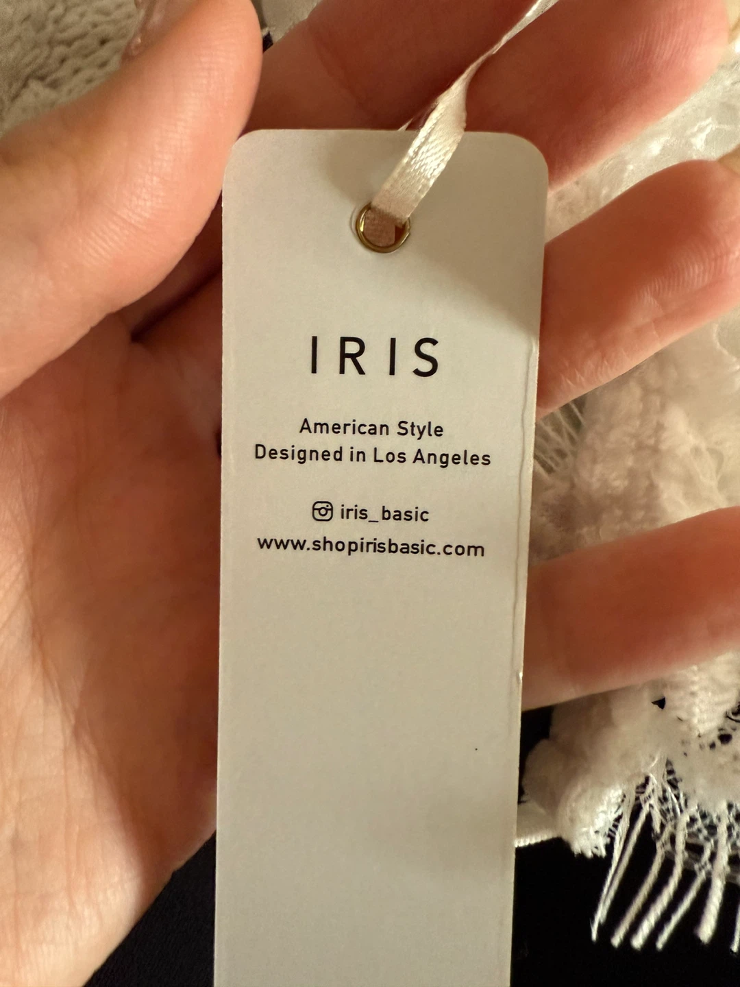 IRIS White Lace Bralette - Size L - photo 4