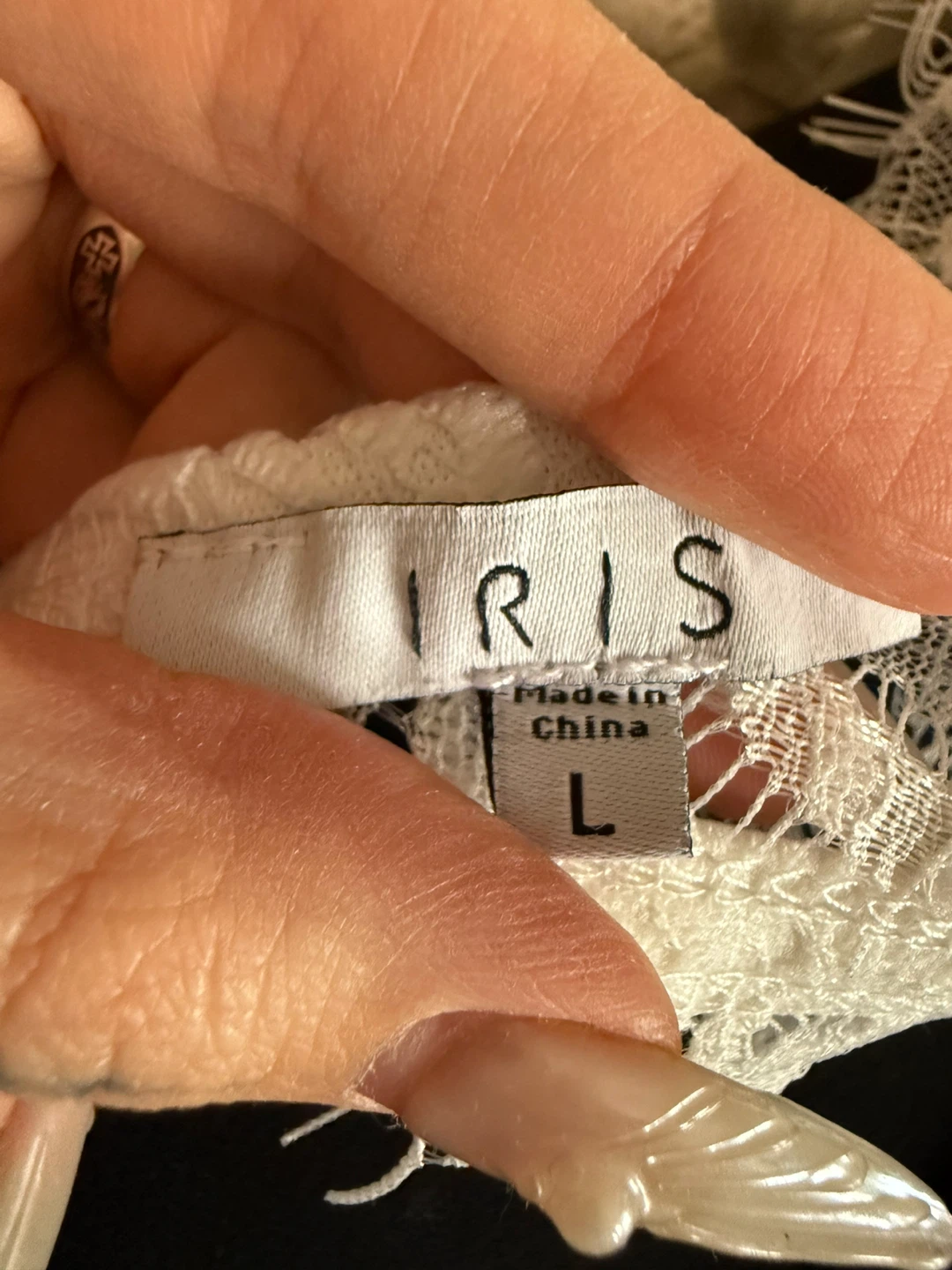 IRIS White Lace Bralette - Size L - photo 3