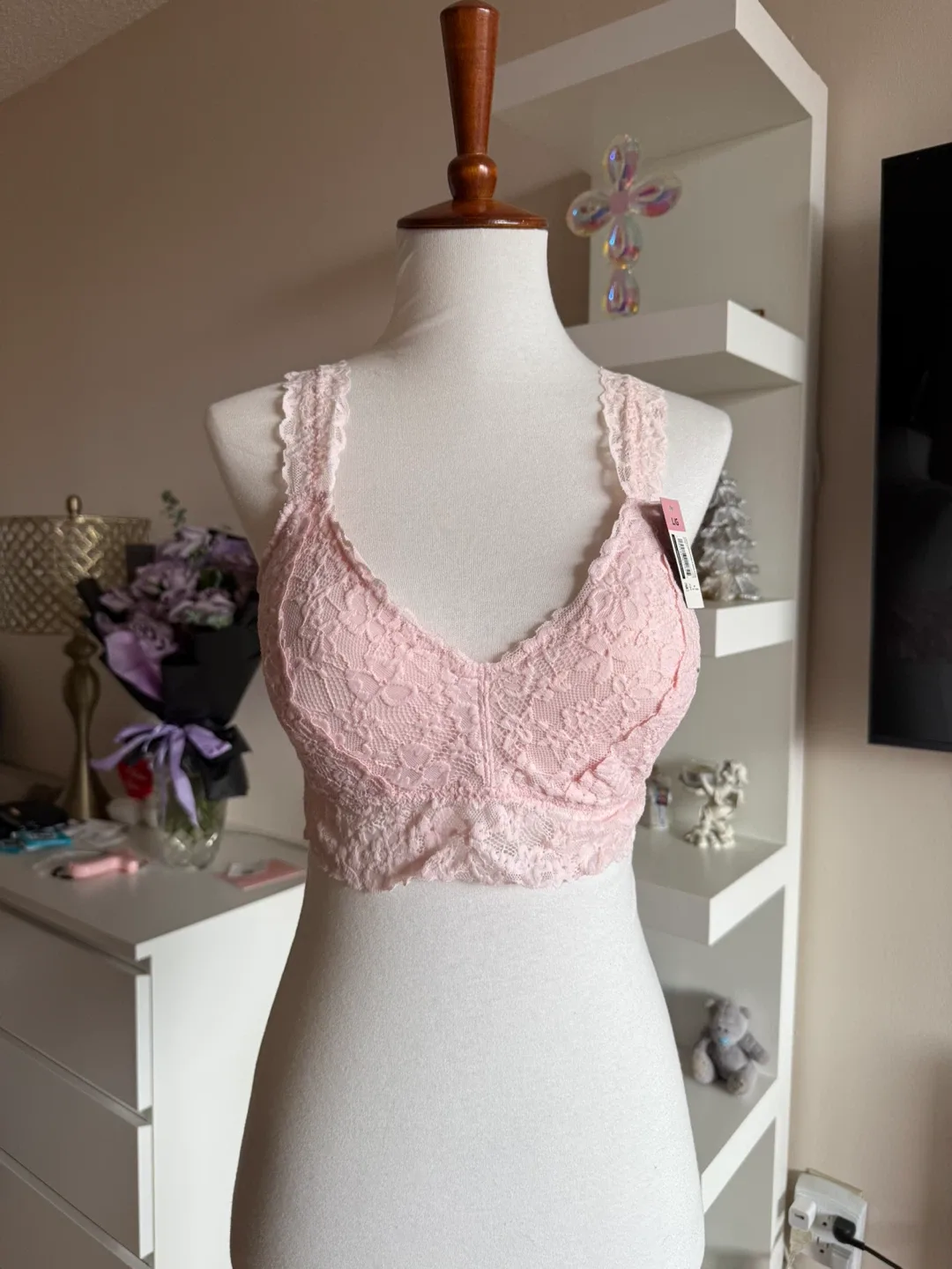Pink Lace Bralette
